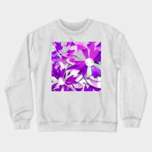 Magenta Floral Collage Crewneck Sweatshirt